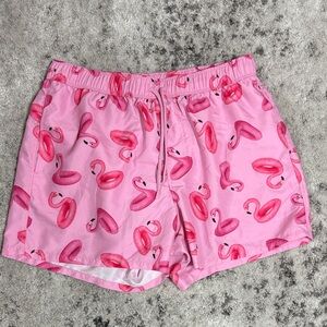 ASOS Pink Flamingo Print Men's Swim Trunks